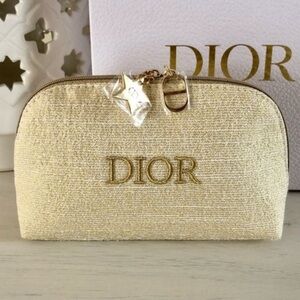 Dior Holiday 2024 limited-edition gold novelty cosmetic bag